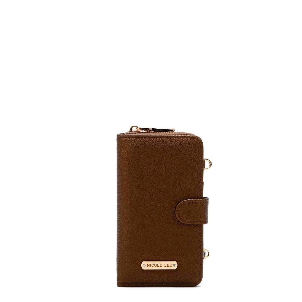 (NWT) Brown Phone Case and Wallet Crossbody (Nicole Lee)